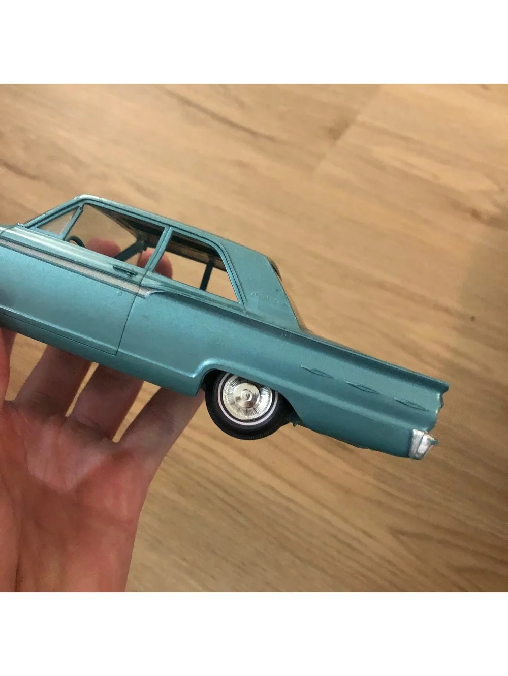 1962 FAIRLINE AMT FORD FAIRLINE 500 DEALER PROMO BLUE MINT GREEN 1/25 MODEL CAR